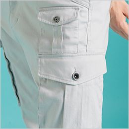 アイズフロンティア 7852 [秋冬用]3Dストレッチコットンカーゴパンツ[男性用] 特徴的な左側カーゴポケット