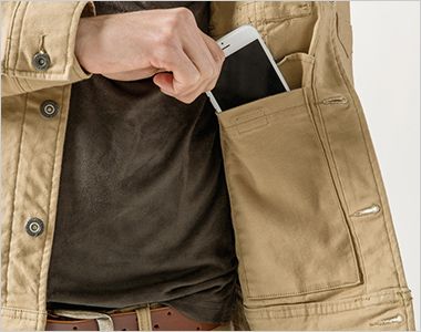 7900 アイズフロンティア ストレッチツイルワークジャケット スマホが収納できるポケット