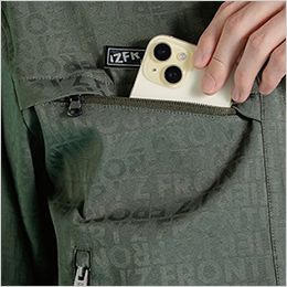 アイズフロンティア 8010 [秋冬用]ストレッチジャガードワークジャケット[男性用] スマホが入る両胸ファスナーポケット