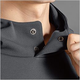 アイズフロンティア 8618 [秋冬用]ライトウェイトストレッチアクティブフーディー[男性用] 首元の開きを調整できるボタン付き