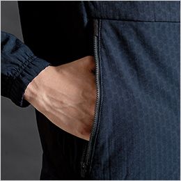 アイズフロンティア 8710 [秋冬用]ライトウォームA.D.ストレッチワークジャケット[男性用] 両脇ファスナーポケット