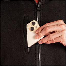 アイズフロンティア 8720 [防寒]A.D.ストレッチウォームフリースパーカー[男性用] スマホが入る右胸縦型ポケット
