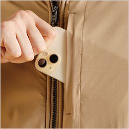 アイズフロンティア 8810 [秋冬用]ハイブリットストレッチ裏ボアパーカー[男性用] スマホが入る左胸縦型ポケット