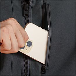 アイズフロンティア 8850 [秋冬用]断寒保温A.D.ストレッチワークジャケット[男性用] スマホが入るファスナー付き左胸縦ポケット