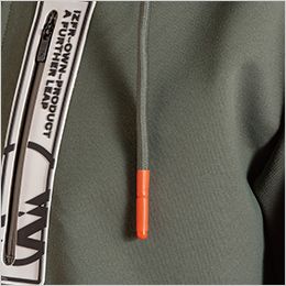 アイズフロンティア 8930 [秋冬用]P.D.ストレッチスウェットフルジップフーディー[男性用] ハイセンスな配色フードスピンドル紐