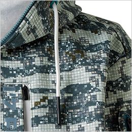 アイズフロンティア 8970S [秋冬用]ストレッチアクティブF.Z.パーカー[男性用] ハイセンスな配色フードスピンドル紐
