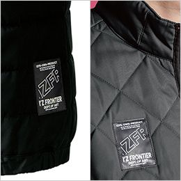 アイズフロンティア 9050 [秋冬用]ダウニーメモリー防寒ジャケット[男性用] 高級感のあるワンポイントワッペン（右腰：color05,51／胸元：color88,89,90）