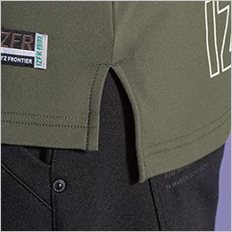 アイズフロンティア 9103 [秋冬用]裏起毛ストレッチ長袖モックネックシャツ[男性用] スタイリッシュな裾スリット入り