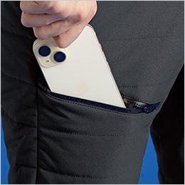 アイズフロンティア 9212 [秋冬用]ライトウォームストレッチH.B.防寒パンツ[男性用] スマホが入るファスナー付き右ポケット