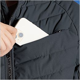 アイズフロンティア 9218 [秋冬用]ライトウォームストレッチH.B.防寒ジャケット[男性用] スマホが入るファスナー付き左胸ポケット