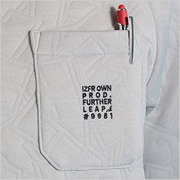 アイズフロンティア 9981 [秋冬用]3Dエアロジャガードストレッチ長袖クルーネックシャツ[男性用] 拘りのワンポイント刺繍入り左胸ポケット