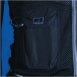 冷却ペルチェ5個タイプ インナーベスト&デバイス・バッテリーセット 裏側に断熱材を使用したバッテリー収納ポケット
