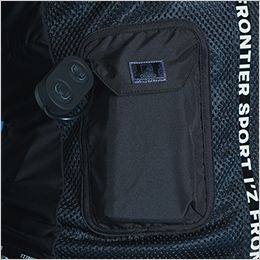 冷却ペルチェ6個タイプ インナーベスト&デバイス・バッテリーセット 裏側に断熱材を使用したバッテリー収納ポケット