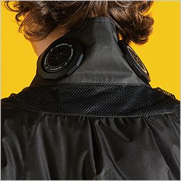アイズフロンティア PS11015 [春夏用]P.E.F.半袖ワークジャケットペルチェセット[男性用] 首後ろの立体構造で衣服内を風が駆け巡る