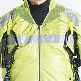 アイズフロンティア PS11035 [春夏用]P.E.F.半袖ワークジャケットペルチェセット[男性用] ハーネス用フック掛け