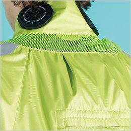 アイズフロンティア PS11035 [春夏用]P.E.F.半袖ワークジャケットペルチェセット[男性用] 首後ろの立体構造で衣服内を風が駆け巡る