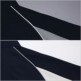 自重堂 15000 [春夏用]エコ製品制電ストレッチ長袖ジャンパー[男女兼用] 反射パイピング(上：反射時)
