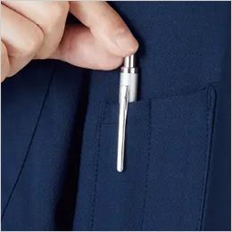 自重堂 15104 [春夏用]エコ製品制電ストレッチ長袖シャツ[男女兼用] 左袖ペン差し
