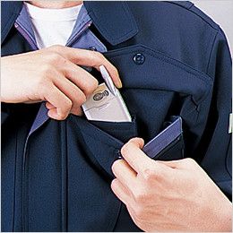 自重堂 40400 ストレッチ作業服ブルゾン 携帯電話収納ポケット