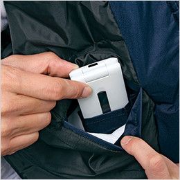 自重堂  [秋冬用]48460防水防寒ブルゾン(フード付き・取り外し可能) 携帯電話収納ポケット