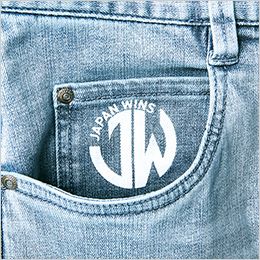 自重堂Jawin 53002[秋冬用]コーデュラ(R)ストレッチ デニムノータックカーゴパンツ[男女兼用] コインポケット(プリントあり)