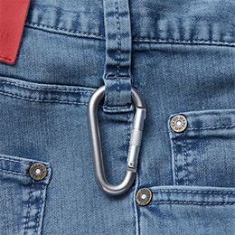 自重堂Jawin 57002[春夏用]コーデュラデニムストレッチノータックカーゴパンツ[男女兼用] 右側にカラビナループ付き