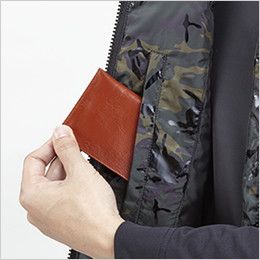 自重堂Jawin 58710[秋冬用]カモフラ防寒ベスト 内ポケット