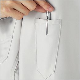 エコ製品制電ストレッチ長袖ジャンパー 左袖ペン差し