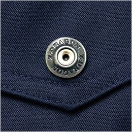 エコストレッチ長袖シャツ ロゴ入り釦