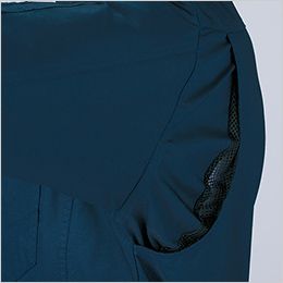 エコストレッチ長袖シャツ アクションプリーツメッシュ