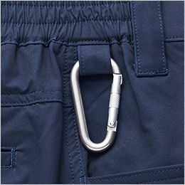 製品制電ストレッチノータックカーゴパンツ カラビナループ
