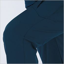 製品制電ストレッチノータックカーゴパンツ 膝ダーツ