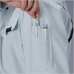 自重堂 77604 [春夏用]Z-DRAGON GREEN エコ製品制電ストレッチ長袖シャツ[男女兼用] 左袖ペン差し
