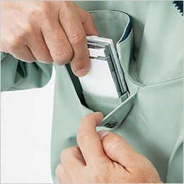 自重堂 85504[秋冬用]製品制電長袖シャツ(JIS T8118適合) 携帯電話収納ポケット