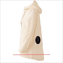 自重堂 87500 [春夏用]レディース空調服 長袖ジャンパー(フード付き) かがんだときに背中が出ないよう、後ろ丈を長めにしています。