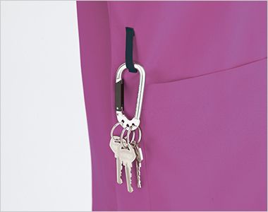 自重堂 WH11785 Whisel スクラブ[男女兼用]衿と袖が配色 鍵などを取り付けられる便利なループ付き