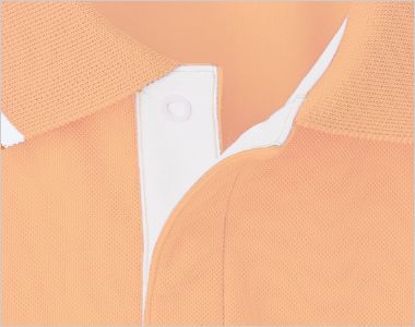 自重堂 WH90338 Whisel 半袖 ドライポロシャツ[女性用] テープ一体型スナップボタンで、表面に凹凸がなく安全。着脱も簡単です。