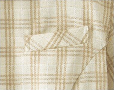 [廃番]en joie(アンジョア) 26380 [春夏用]丸襟 癒し系オーバーブラウス ネームプレートとペンなどを区分け収納できる名札ポケットと左胸ポケット