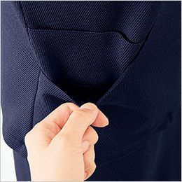 en joie(アンジョア) 26752 [春夏用]オーバーブラウス[ニット/制菌/吸汗速乾/高通気] ポケットの裏面は抗ウイルス加工素材を使用しておりポケットの中を清潔に保ちます。