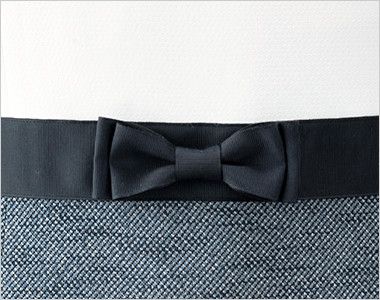 en joie(アンジョア) 61750 [通年]ふんわり柔らかな色合いで優しい印象のニットワンピース(女性用) 無地×ツイード 小さな蝶結びのリボンでかわいさアップ！