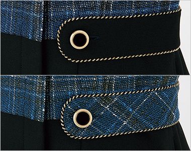 ワンピース ウエストベルトはリバーシブル仕様でお好みによって付け替え可能。