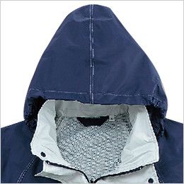 3291 カジメイク レインツナギ(男女兼用) 収納式フード