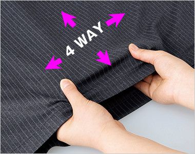 Enjoy EAJ417  [通年]ジャケット ストライプ 4WAYストレッチ