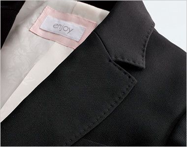 EAJ512 enjoy ロングジャケット 無地 優しい印象を演出する贅沢なデザイン