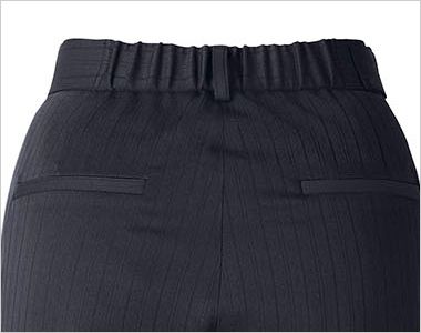 ストレートパンツ 後ろ中心ゴム。
