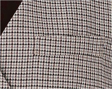 Enjoy EAV794 [通年]ダブルベスト [チェック/ナチュラルストレッチ] 破れにくい布袋と縫製の補強仕様の胸ポケット。
