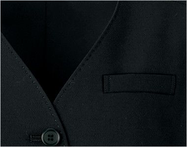 Enjoy EAV810 [通年]ベスト [ストレッチ/制電] 破れにくい布袋と縫製の補強仕様の胸ポケット。
