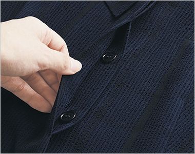 Enjoy ESA1032 [春夏用]オーバーブラウス（七分袖）[吸汗速乾/UVカット/2WAYストレッチ] 隠しボタン仕様。