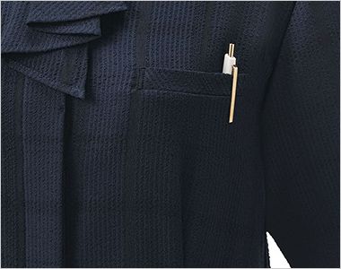 Enjoy ESA1032 [春夏用]オーバーブラウス（七分袖）[吸汗速乾/UVカット/2WAYストレッチ] 補強布胸ポケット
内側は破れにくい袋布と縫製のW補強。