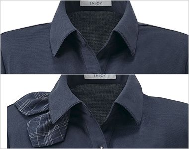 Enjoy ESP1026 [春夏用]ポロシャツ[ニット/UVカット/高通気] 付属アクセ（2way）